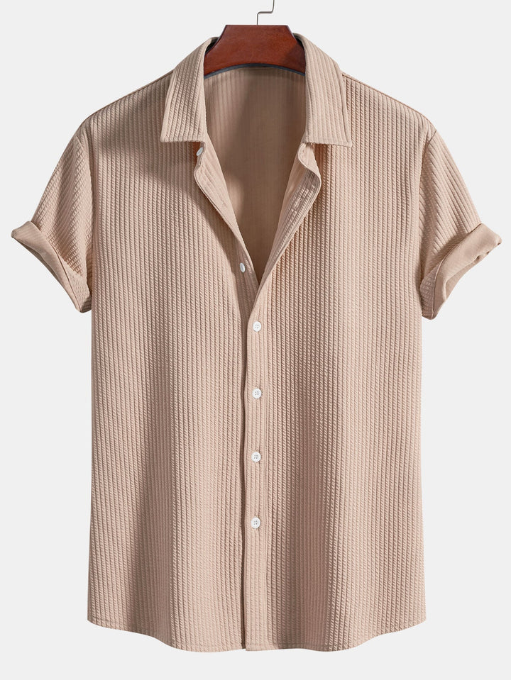 Muscle Rib Button-Up Shirt