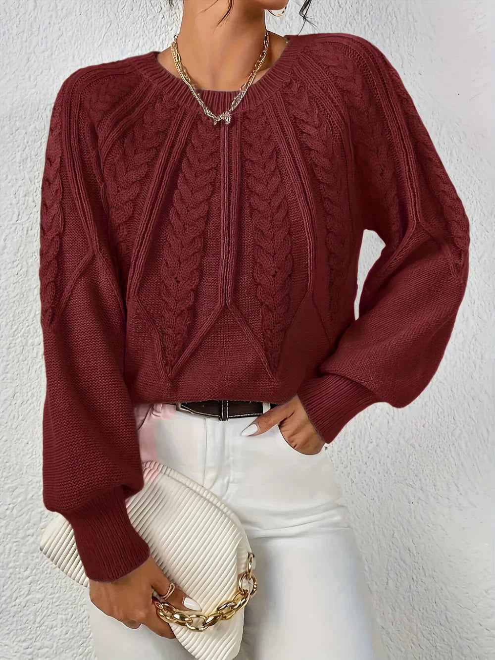 Aviora™ | Casual and Elegant Cable Knit Sweater