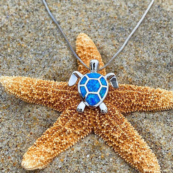 Opal Jewelry Set featuring Sea Turtles