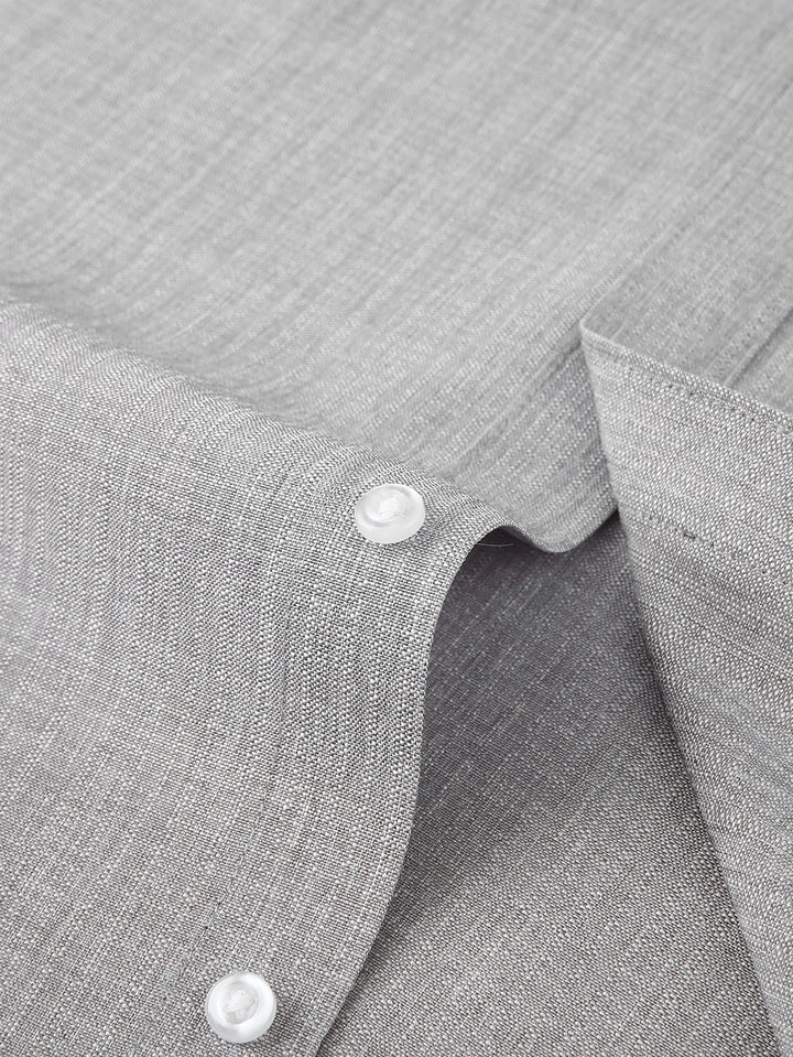 Textured Shirt with High Collar and Long Sleeves