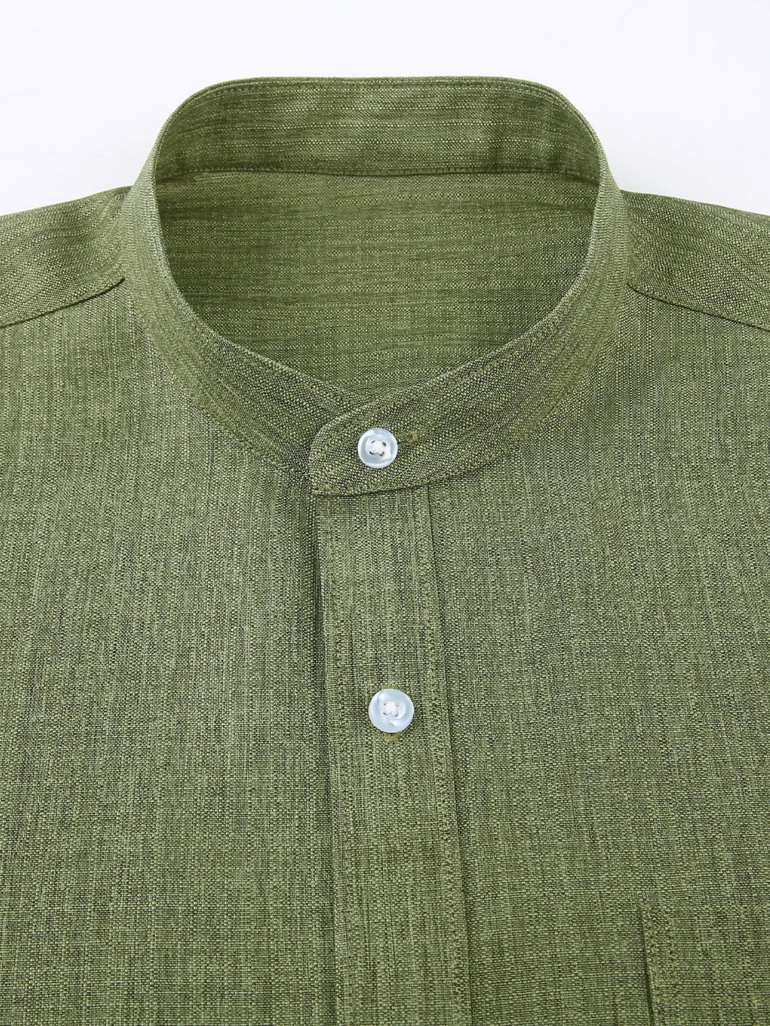 Textured Shirt with High Collar and Long Sleeves