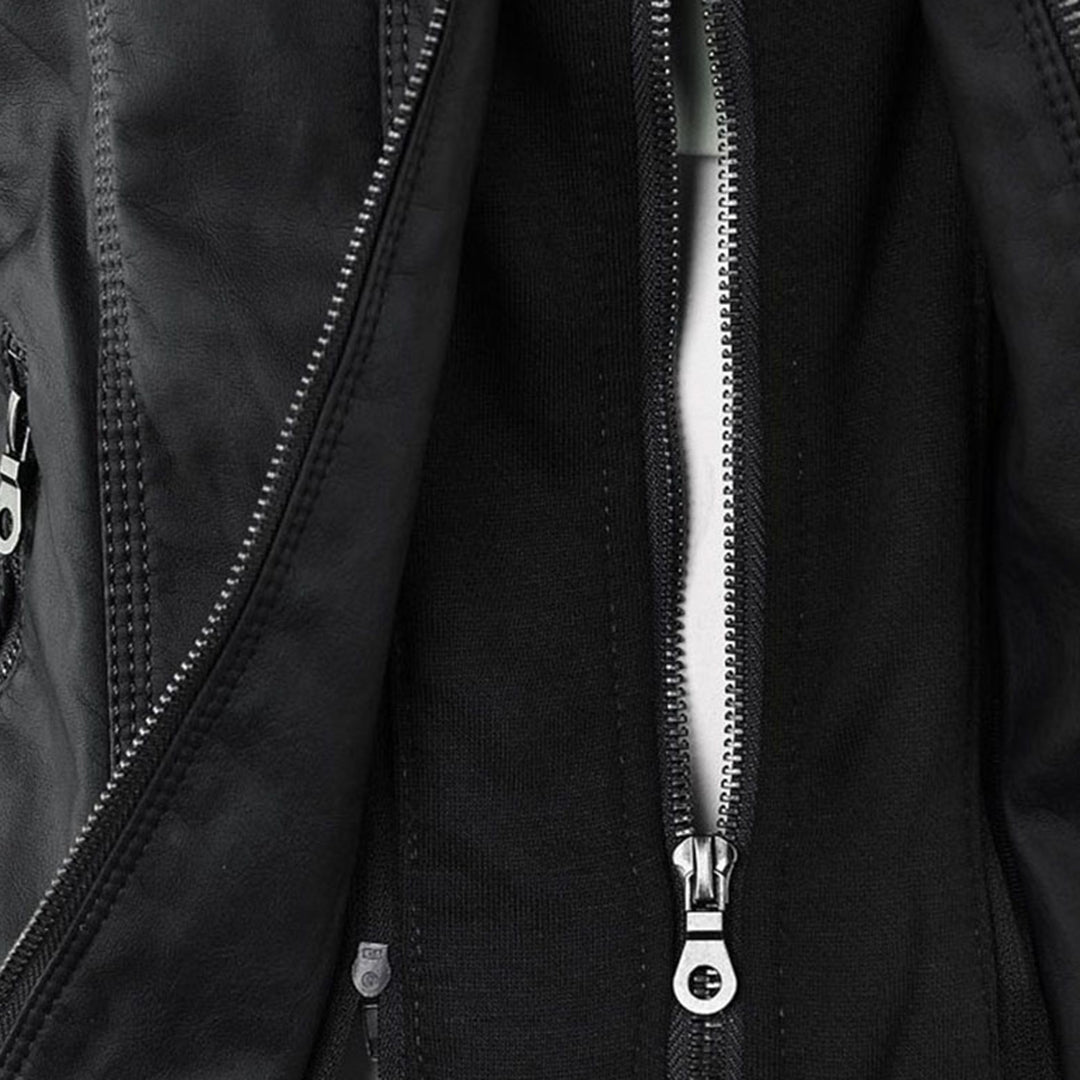 Sienna™ | Faux Leather Jacket with Hood