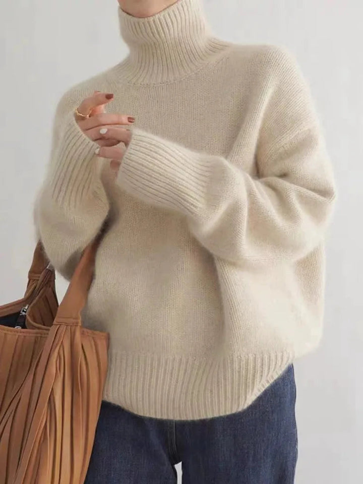 Elvira™ – Comfortable, knitted, and soft turtleneck sweater