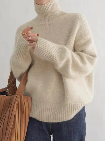 Luxe Turtleneck Sweater in Cashmere by Amaya