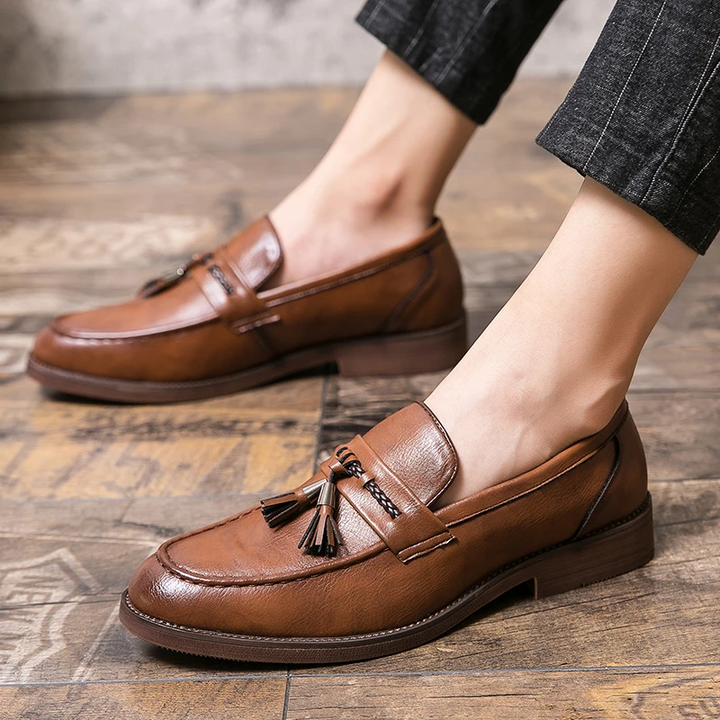 Leather Loafers with Tassels