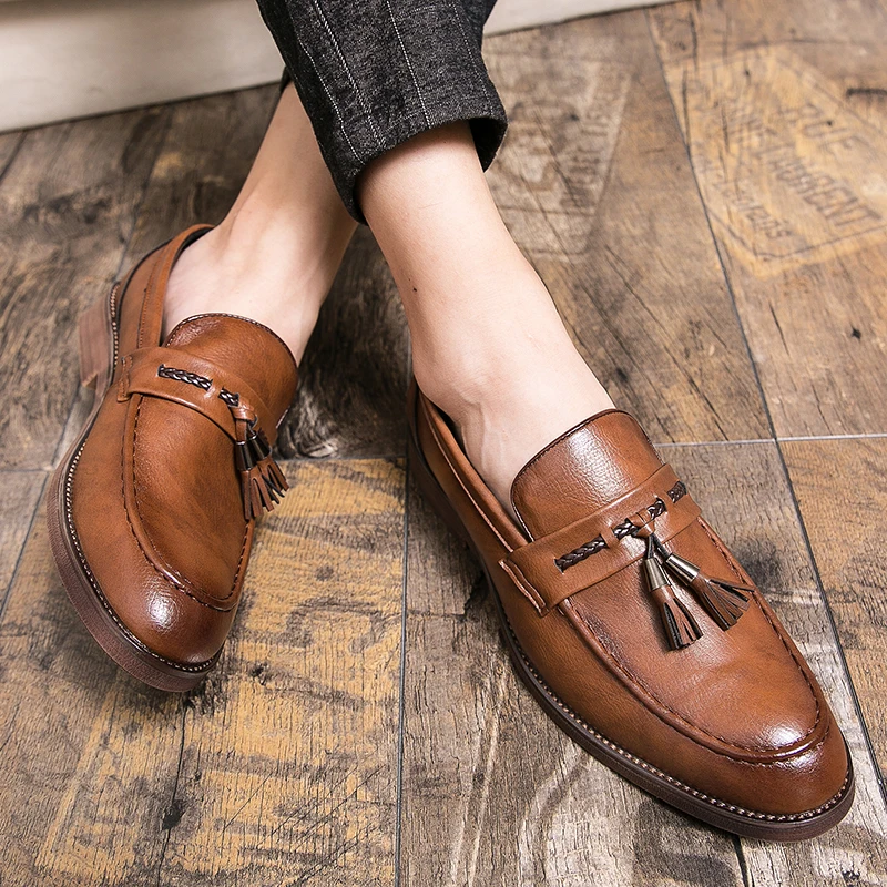 Leather Loafers with Tassels