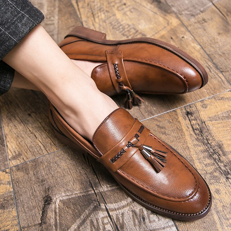 Leather Loafers with Tassels