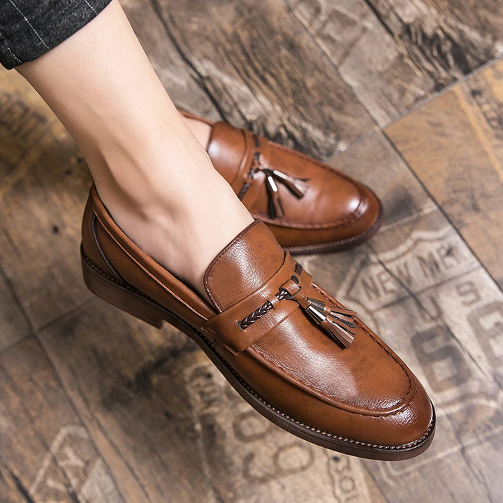 Leather Loafers with Tassels