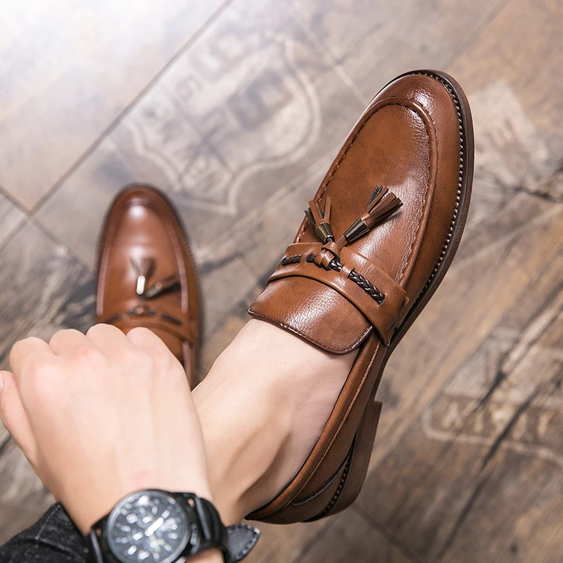 Leather Loafers with Tassels
