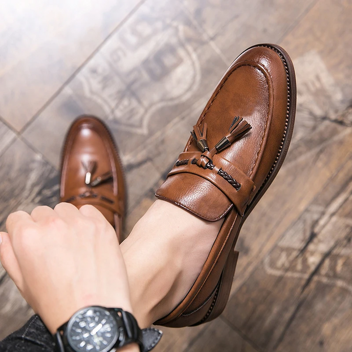 Leather Loafers with Tassels