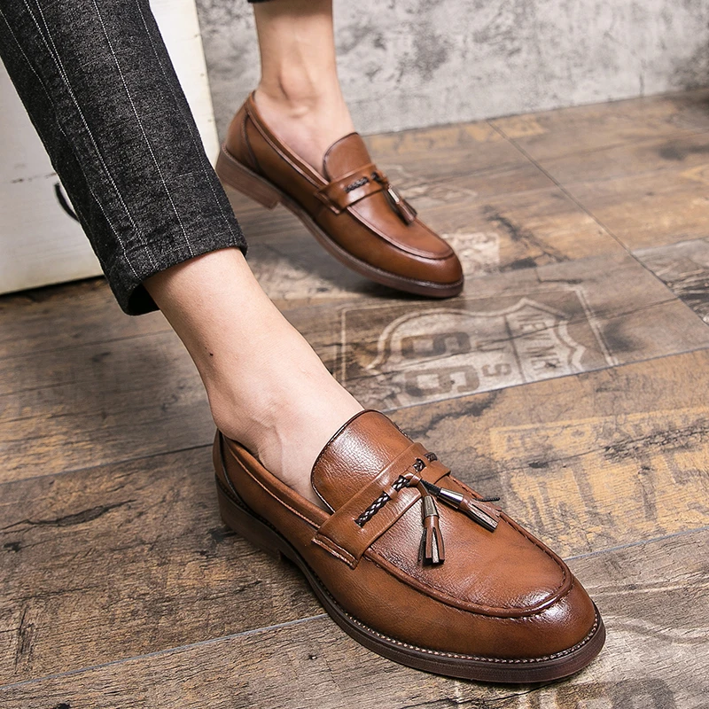 Leather Loafers with Tassels