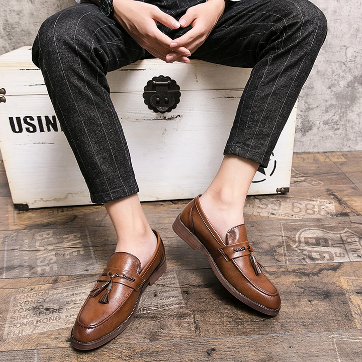 Leather Loafers with Tassels