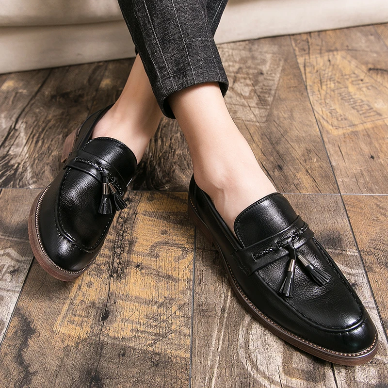 Leather Loafers with Tassels