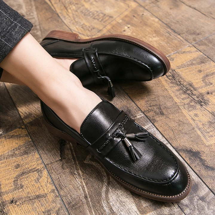 Leather Loafers with Tassels