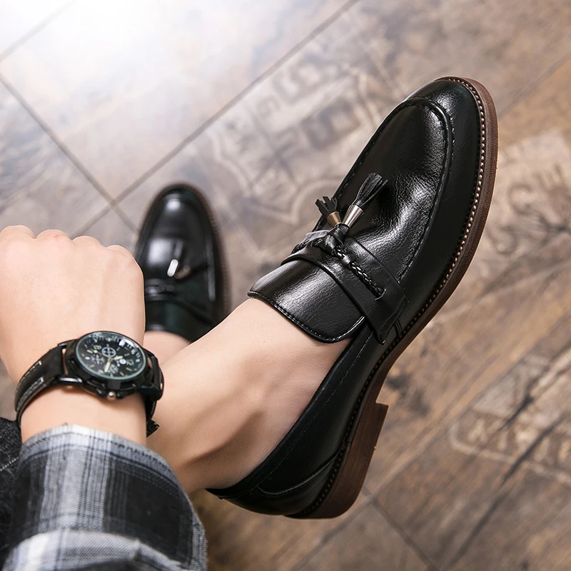 Leather Loafers with Tassels