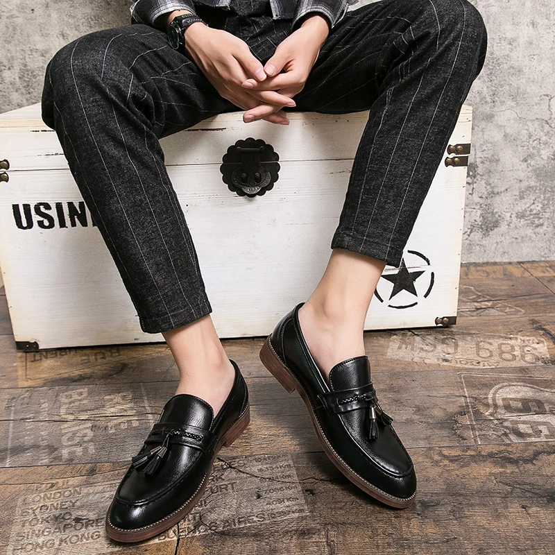 Leather Loafers with Tassels