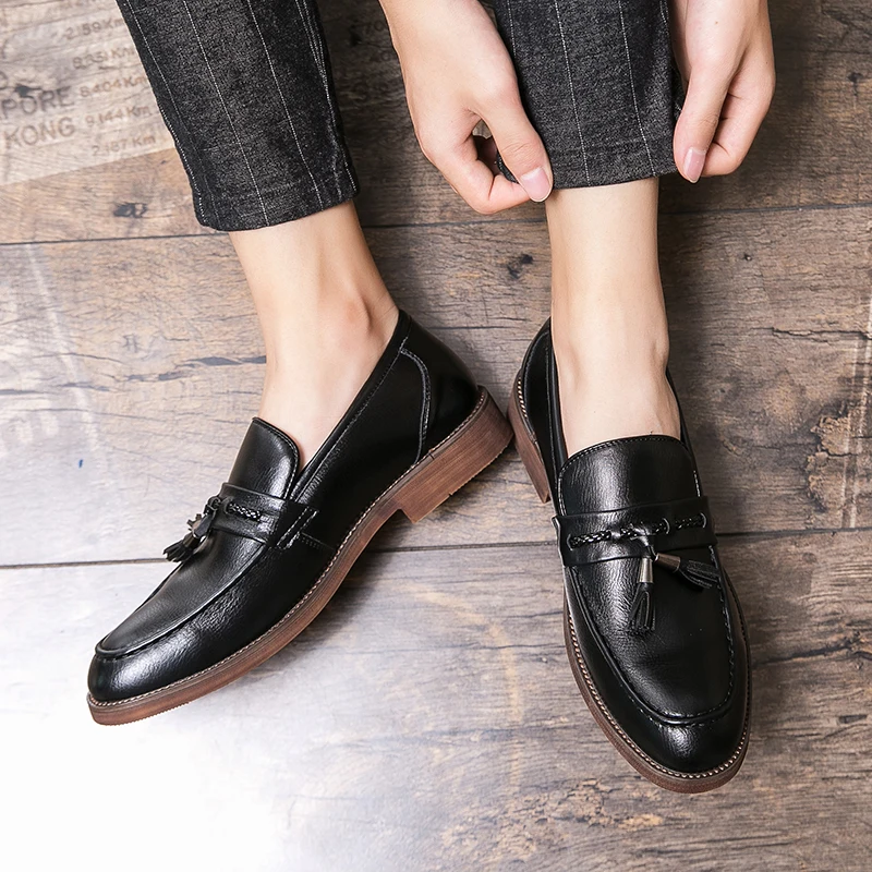 Leather Loafers with Tassels