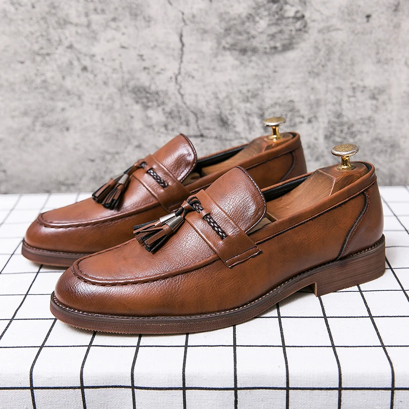 Leather Loafers with Tassels