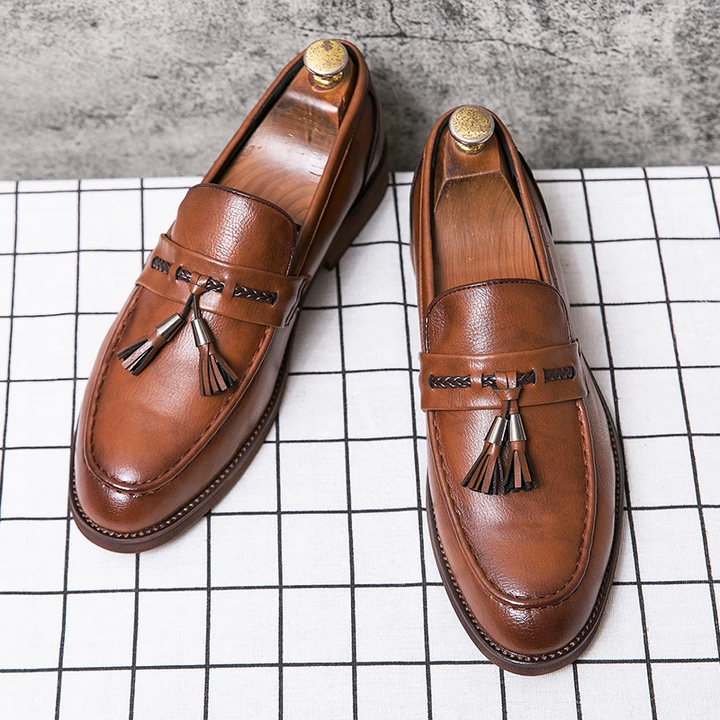 Leather Loafers with Tassels