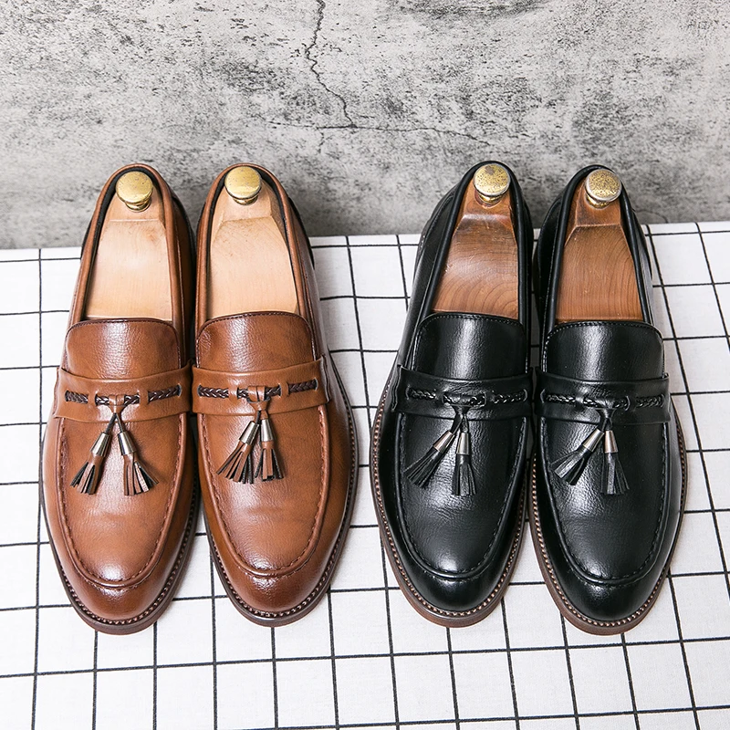 Leather Loafers with Tassels