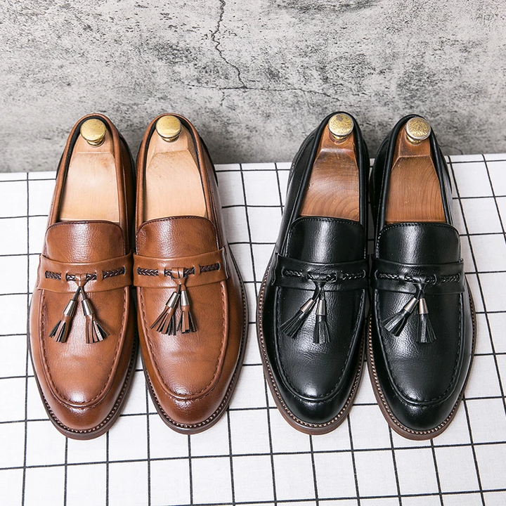 Leather Loafers with Tassels