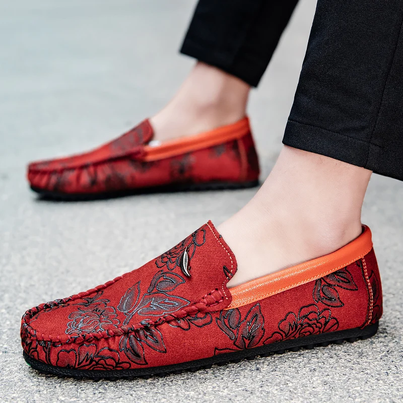 Leather Floral Loafers