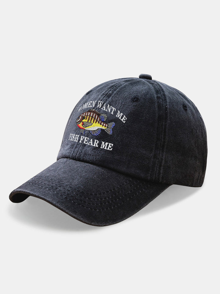 Fun Fishing Embroidered Baseball Cap