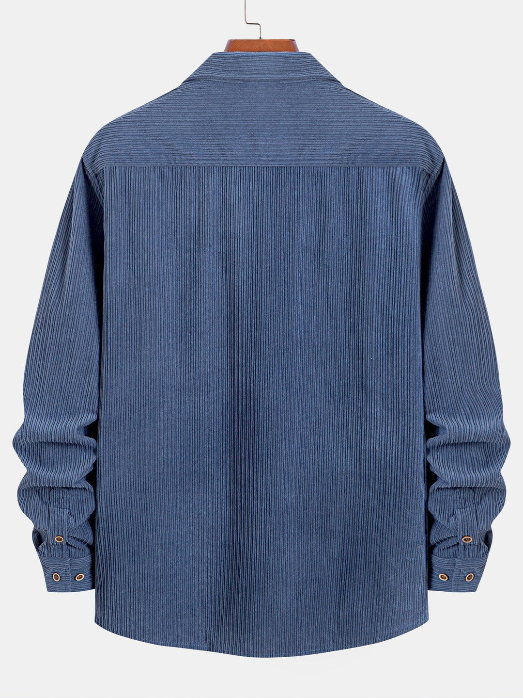 Long Sleeve Corduroy Shirt with Pocket and Buttons