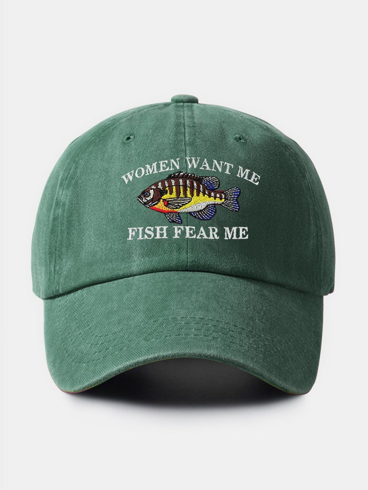 Fun Fishing Embroidered Baseball Cap