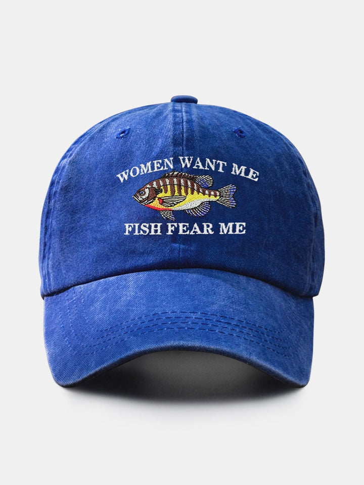 Fun Fishing Embroidered Baseball Cap