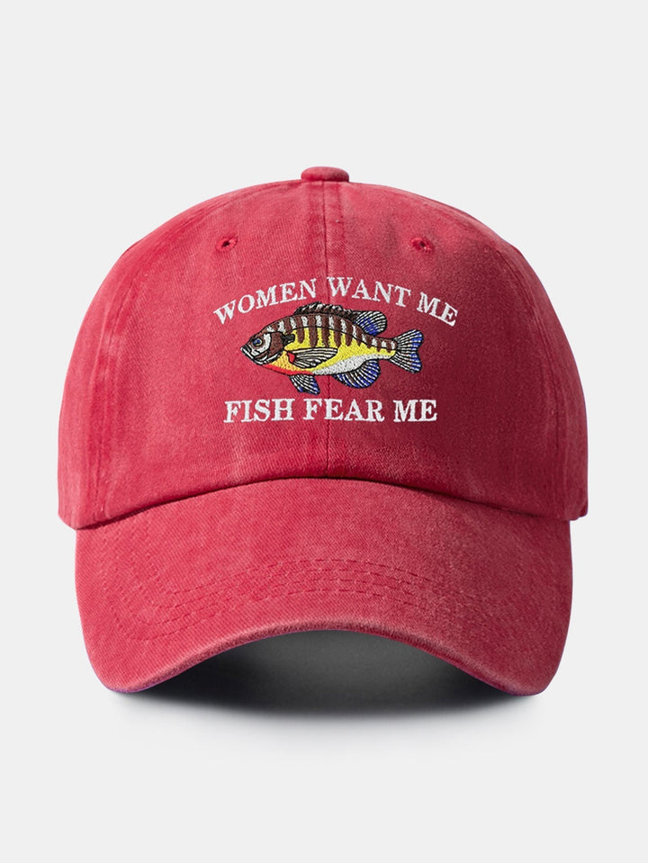 Fun Fishing Embroidered Baseball Cap