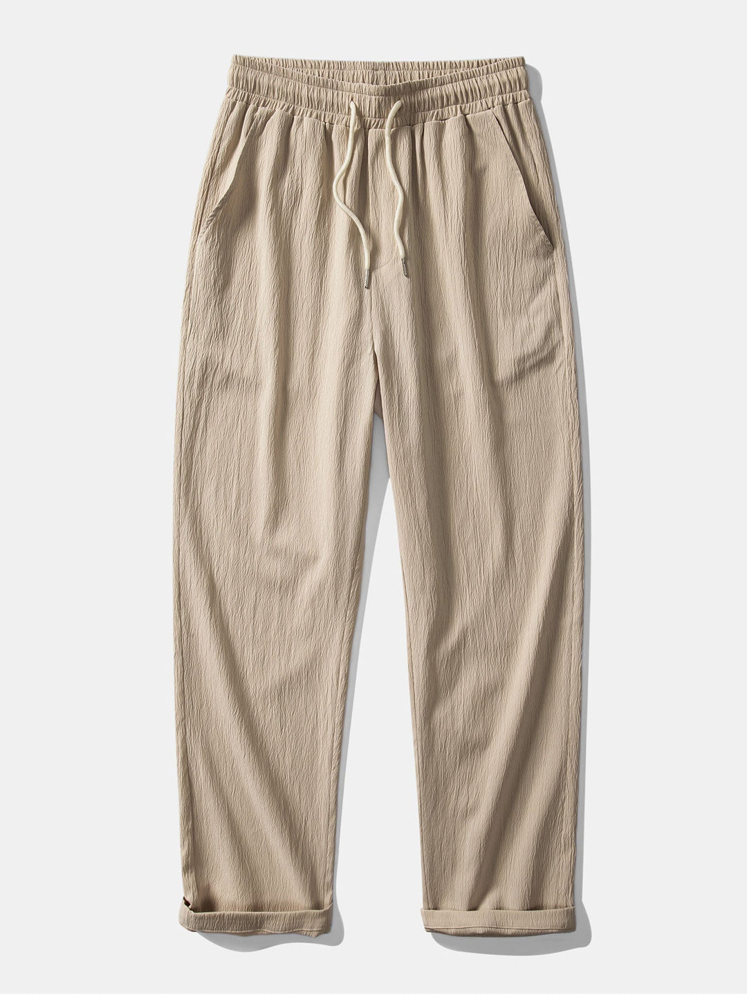 Textured Jacquard Cuban Collar Shirt & Textured Straight Leg Pants