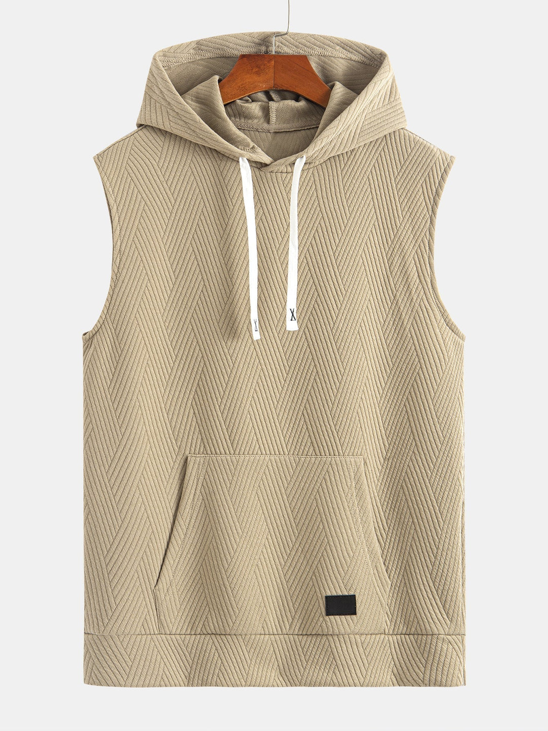 Sleeveless Hooded Sweatshirt in Striped Jacquard <tc>T-Shirt</tc> &amp; Shorts