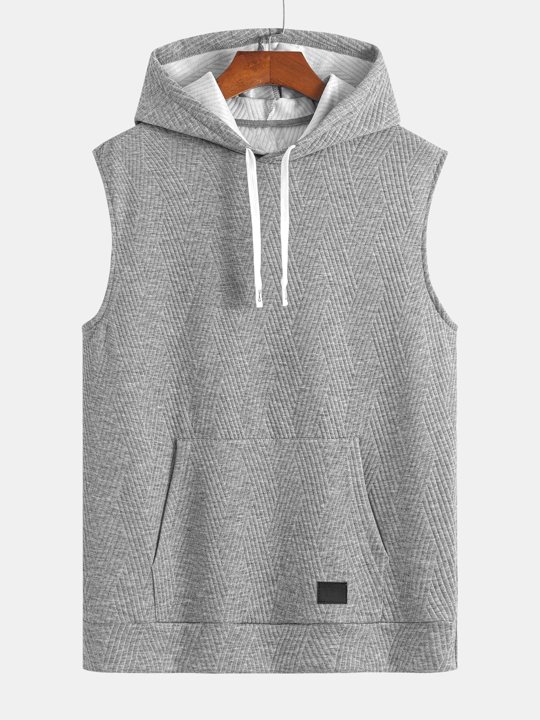 Sleeveless Hooded Sweatshirt in Striped Jacquard <tc>T-Shirt</tc> &amp; Shorts