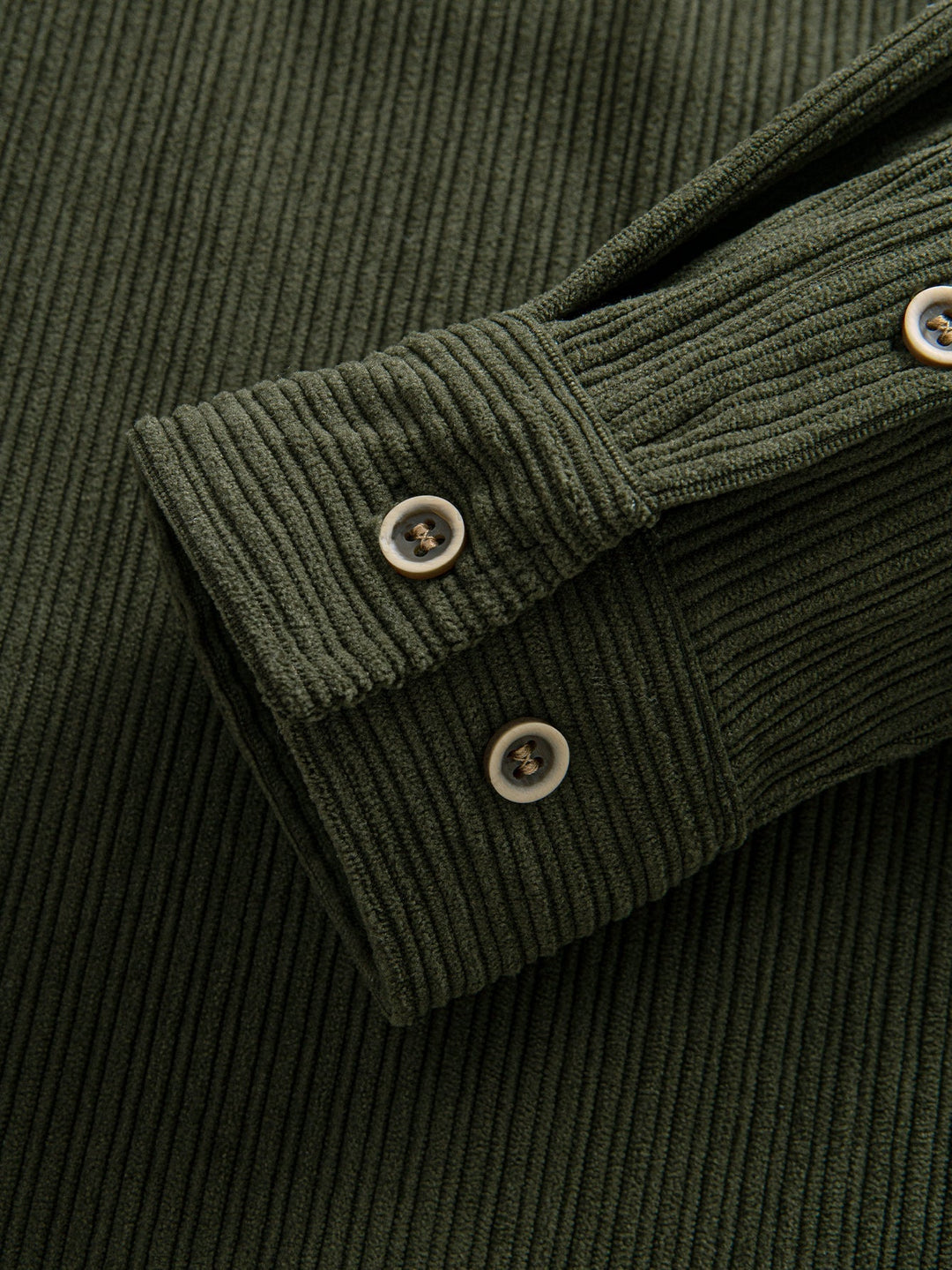 Long Sleeve Corduroy Shirt with Pocket and Buttons