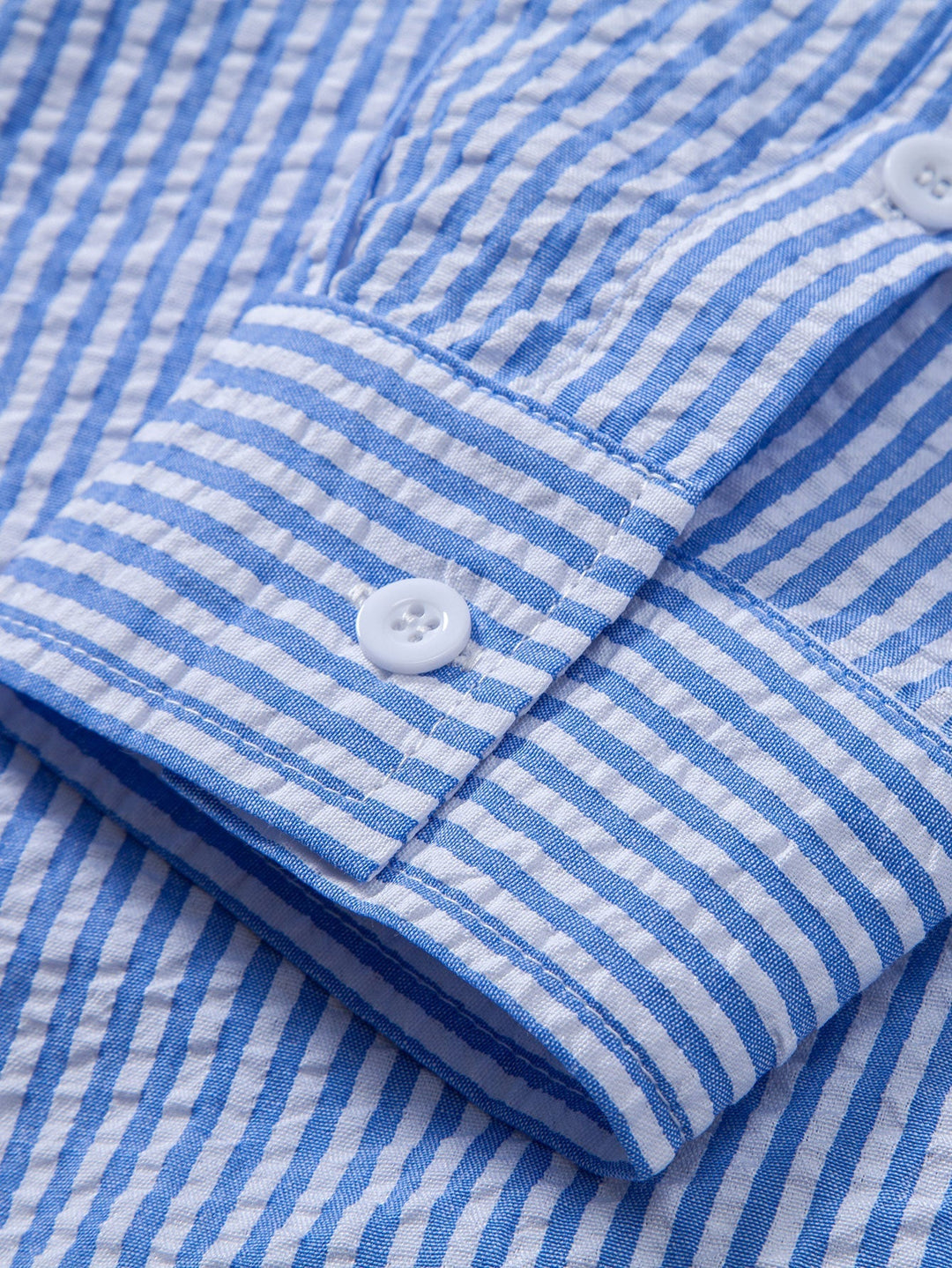 Button-Up Striped Seersucker Shirt