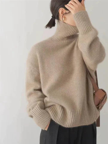 Luxe Turtleneck Sweater in Cashmere by Amaya