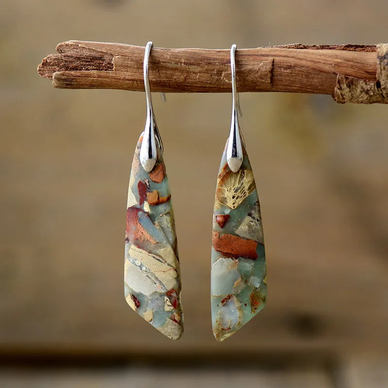 Natural Stone Vintage Earrings