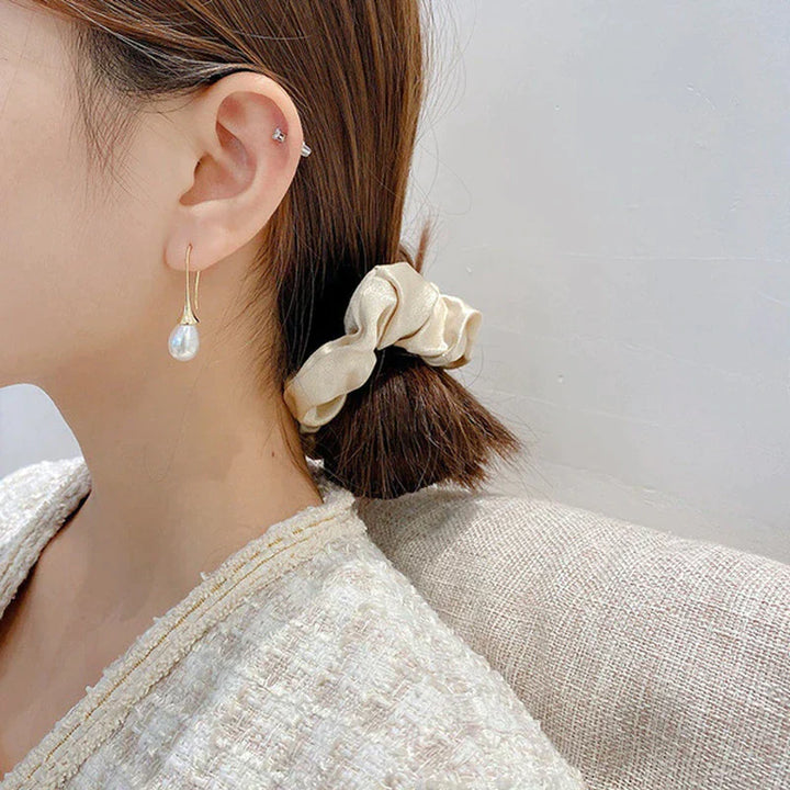 Pearl-Studded Drop Earrings
