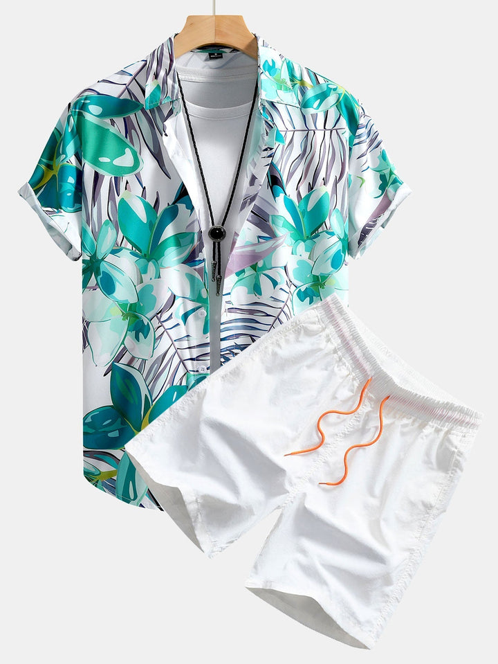Flower Print Tank and Swim Shorts