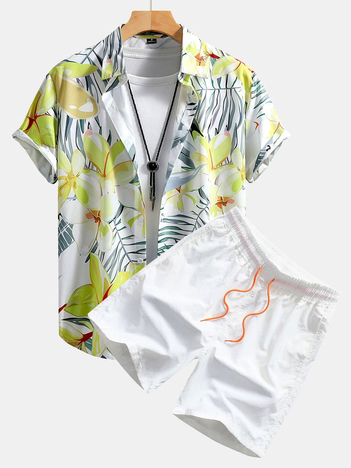 Flower Print Tank and Swim Shorts