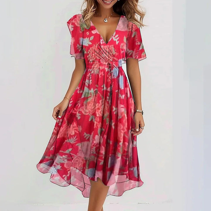 Carole | Elegant Short-Sleeve Dress