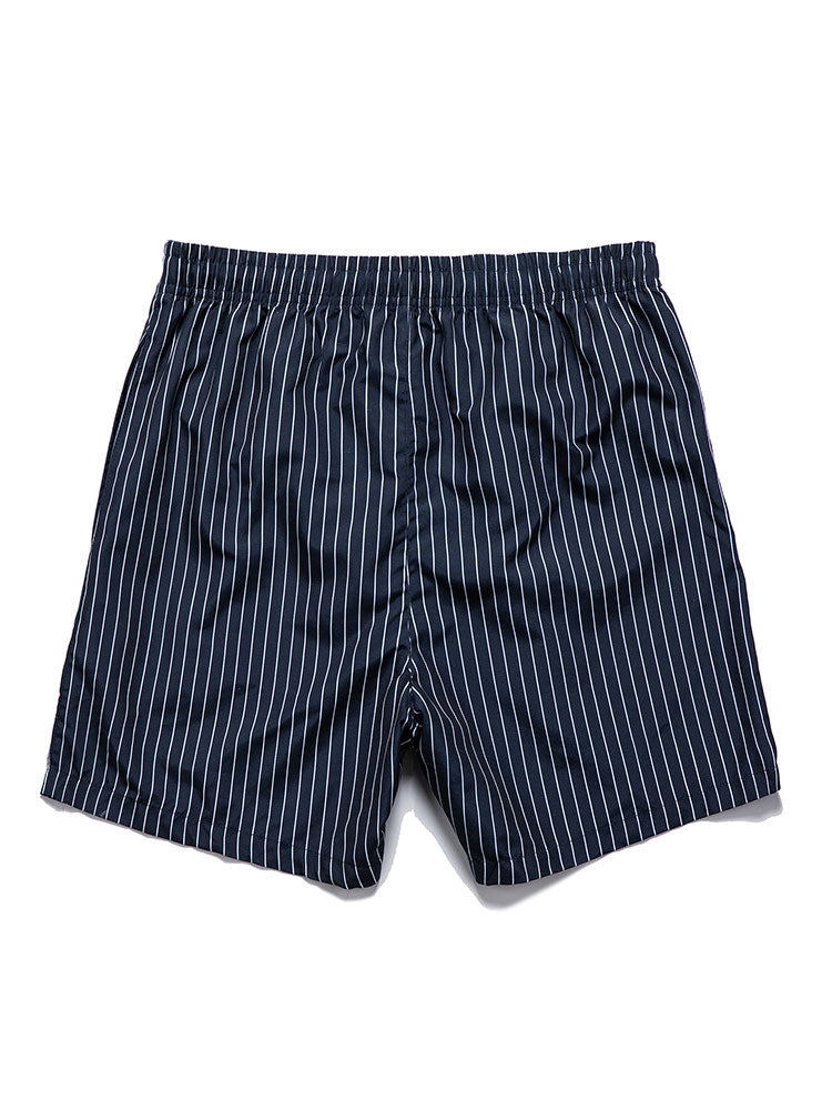 Printed Palm Button-Up Shirt & Striped Swim Shorts