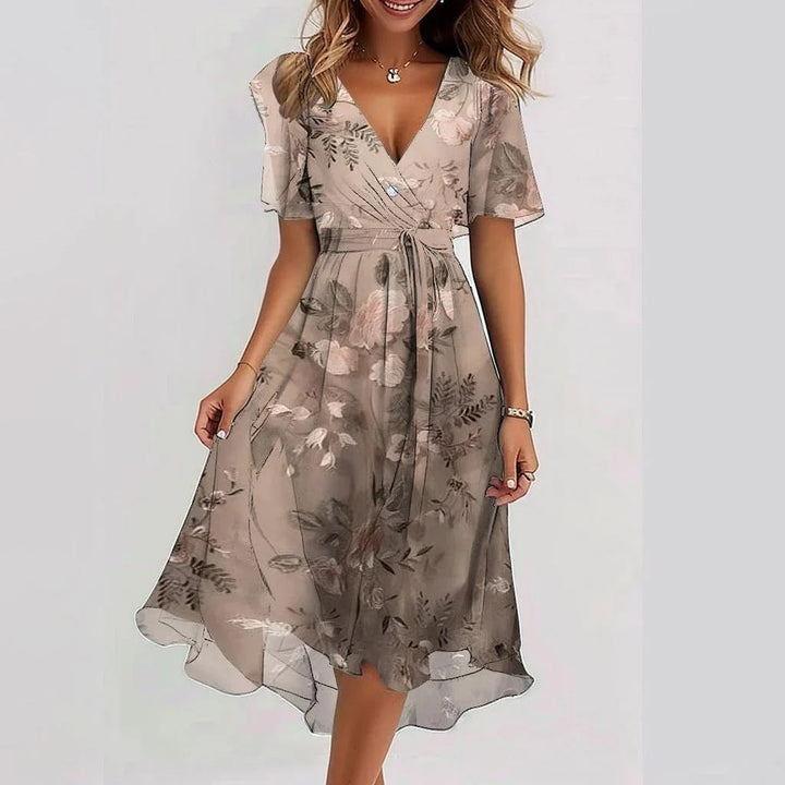 Carole | Elegant Short-Sleeve Dress