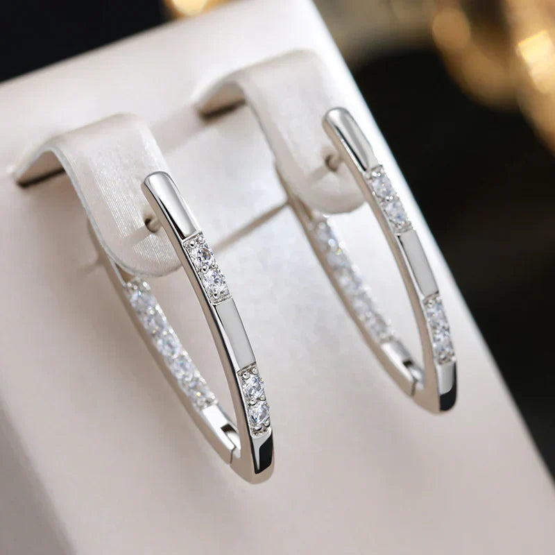 Sylvia's Elegant Zirconium Earrings