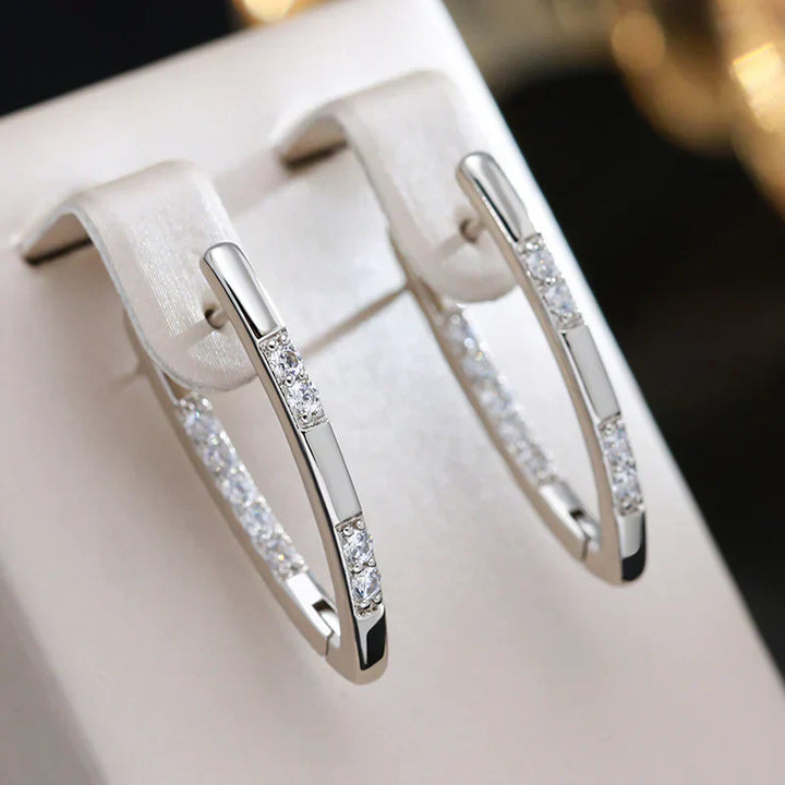 Sylvia's Elegant Zirconium Earrings