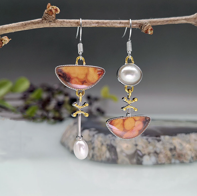 Retro Orange Earrings by Elodi