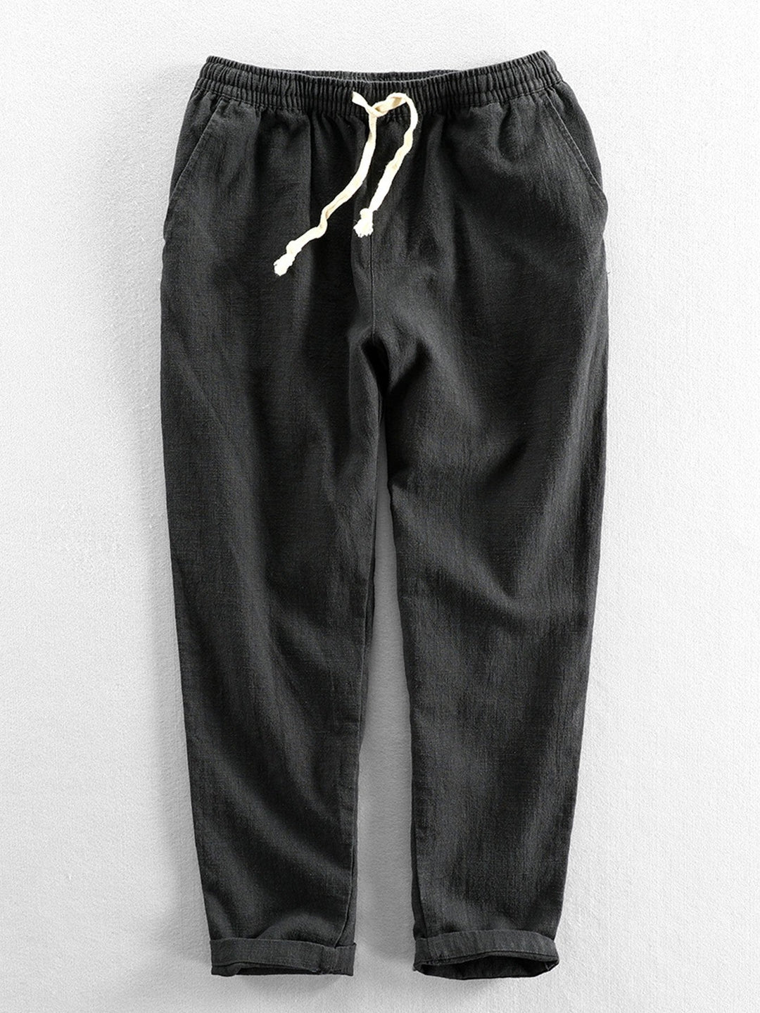 Cropped Cotton Linen Pants