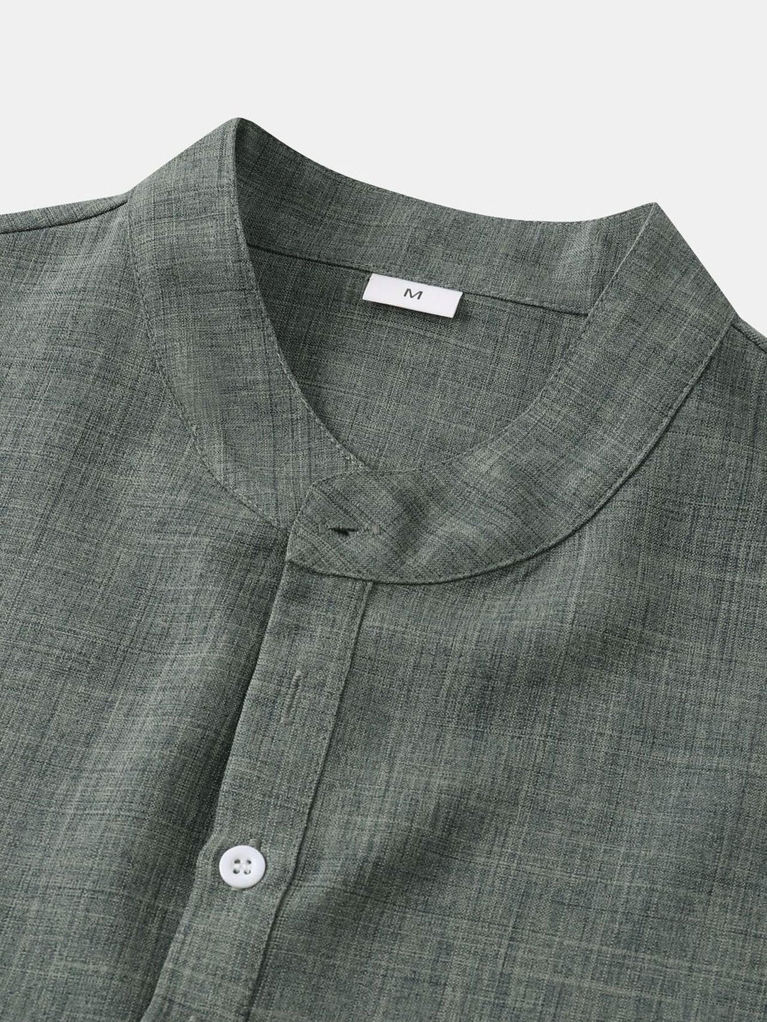 Short Sleeve Linen Henley Shirt
