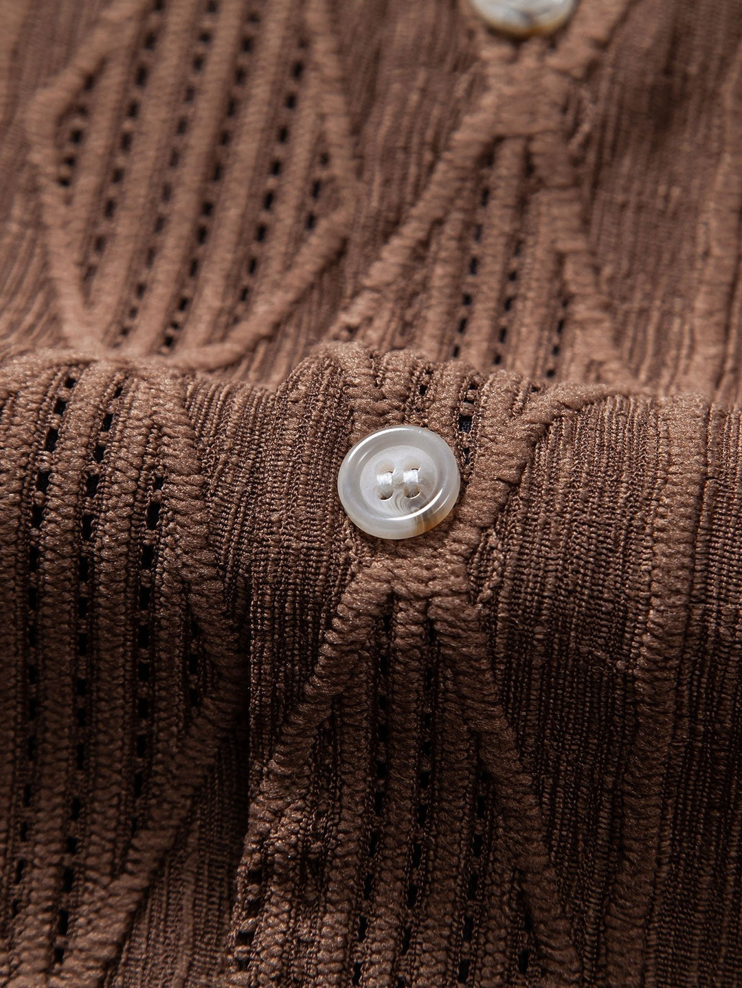 Geometric Jacquard Cuban Shirt and Straight Leg Linen Pants